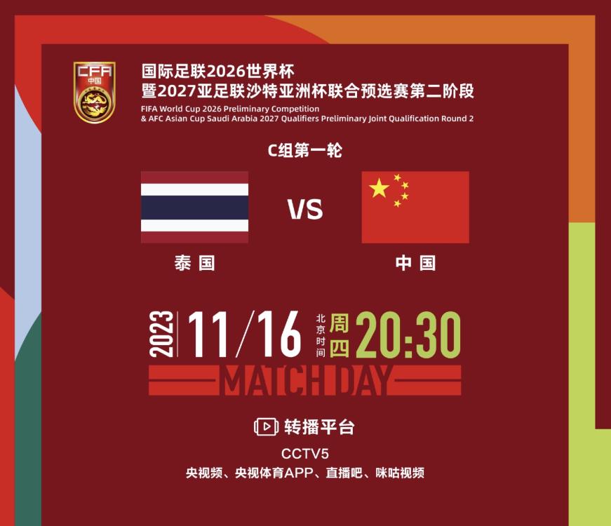世界杯预选赛亚洲区36强新阶段：国足对泰国首战